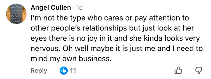 Comment expressing concern about nervousness and lack of joy in a relationship, mentioning Timoth&eacute;e Chalamet&rsquo;s Oscars night.