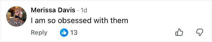 Facebook comment from Merissa Davis saying she is so obsessed with them, related to Timoth&eacute;e Chalamet&rsquo;s Oscars night.