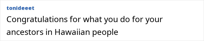 Comentário elogiando os esforços do povo havaiano, relacionados à fuga de Jason Momoa do Havaí em meio a enchentes e evacuações históricas.