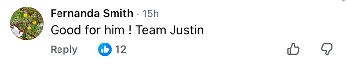 Comment by Fernanda Smith supporting Justin Baldoni in a legal battle with Blake Lively mentioning potential explosive messages.