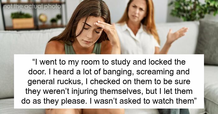 Parents Leave Kids With 21YO Without Asking, She Studies In Her Room As They Wreck The House