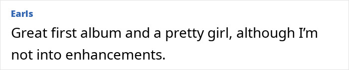 Texto de comentário discutindo um primeiro álbum e opinião sobre melhorias, aparecendo abaixo da manchete do Earl.