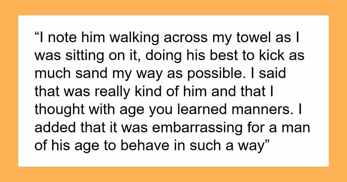 Rude German Couple Scold Guy For Using Their Seats, He Teaches Them A Lesson Using Sand