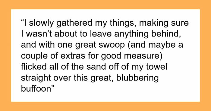 Rude German Couple Scold Guy For Using Their Seats, He Teaches Them A Lesson Using Sand