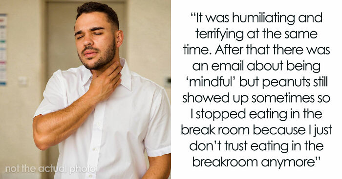 Rude Coworker Chokes On Peanut Dessert, Guy With Severe Allergy Takes Heat For Not Helping Her