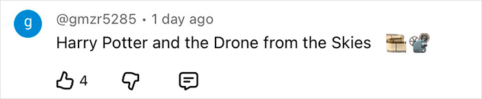 Man sneaks drone over Harry Potter set capturing aerial view and revealing astounding behind-the-scenes details.