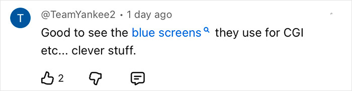 Comment about blue screens used for CGI in Harry Potter set sneaked drone footage revealing astounding details.