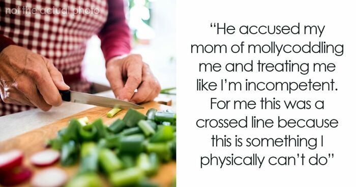 “My Mum Cuts Vegetables For Me”: Lazy BIL Can’t Handle The Fact That Guy With One Arm Can’t Use A Knife