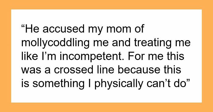 “My Mum Cuts Vegetables For Me”: Lazy BIL Can’t Handle The Fact That Guy With One Arm Can’t Use A Knife