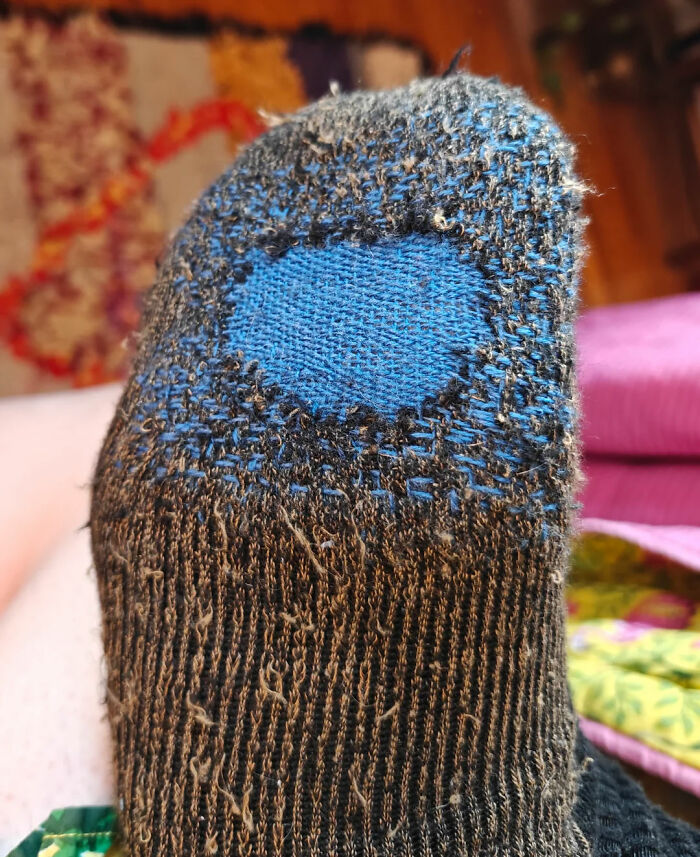 My Most Ambitious Sock Darn Yet