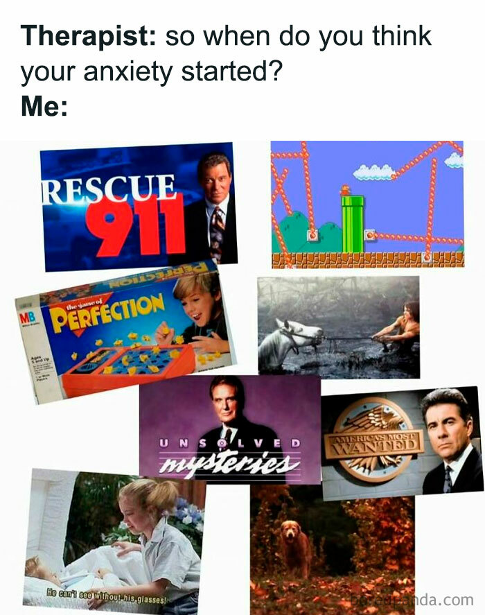 Collage of nostalgic TV shows, childhood games, and classic video games that instantly transport millennials back to their childhood.