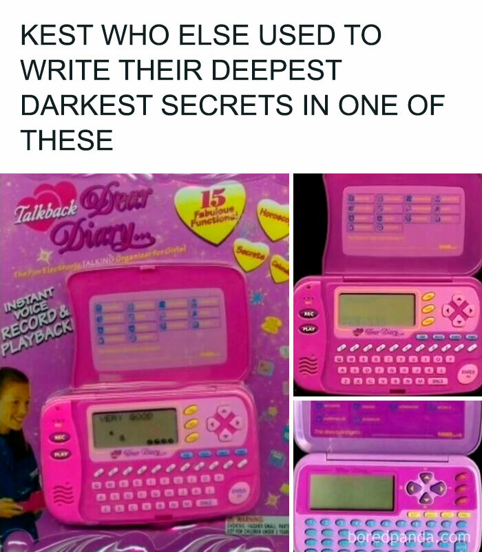 Pink Talkback Dear Diary electronic organizer toy from the 90s, popular millennial childhood nostalgia item with voice record feature.
