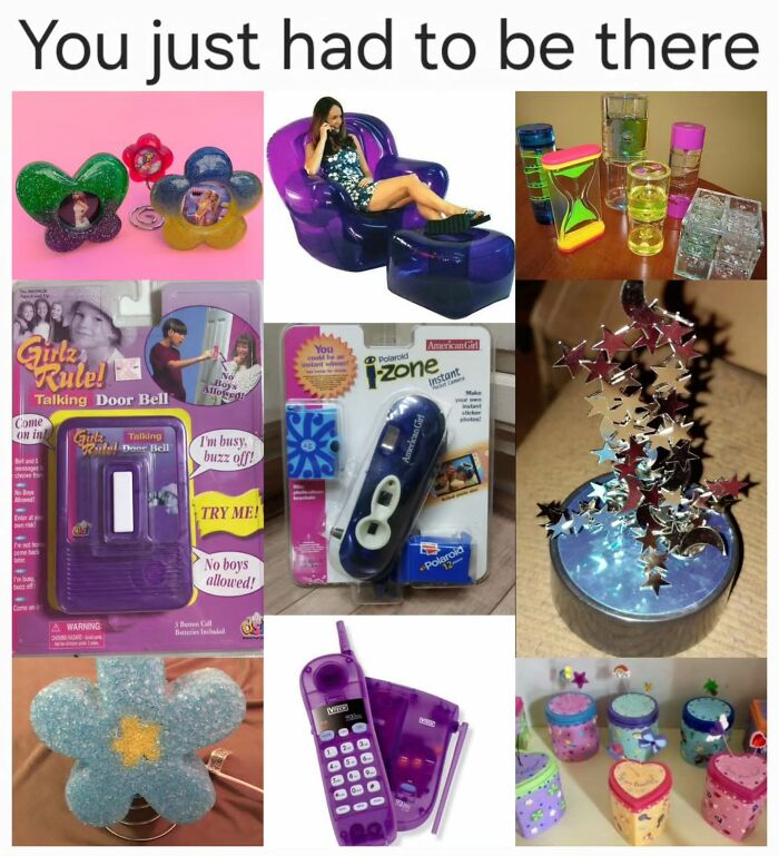 Collage of nostalgic childhood toys and gadgets popular with millennials, evoking instant childhood memories.