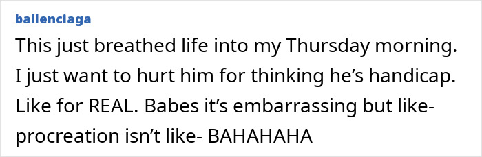 Screenshot of a social media post with a humorous apology referencing the owner of the world's tiniest package.