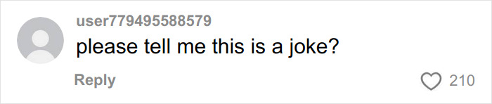 Comment reading please tell me this is a joke, expressing disbelief about a cosmetic procedure before-and-after post.