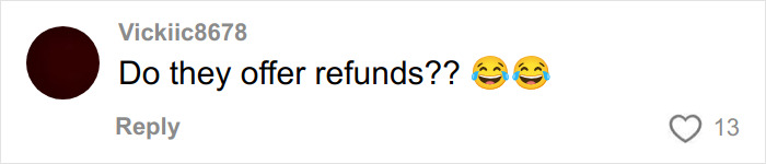 Screenshot of a social media comment mocking a woman's before-and-after cosmetic procedure with laughing emojis.