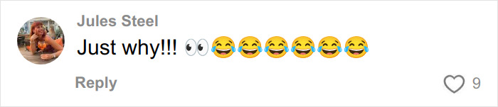 Comment on social media post expressing disbelief and laughter about a woman&rsquo;s before-and-after cosmetic procedure.