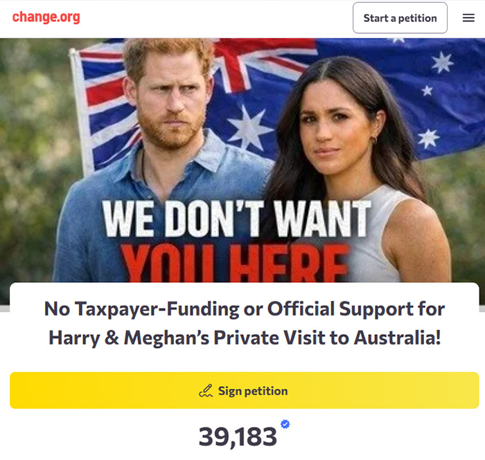 Petição contra a próxima viagem do príncipe Harry e Meghan Markle reúne mais de 38 mil assinaturas