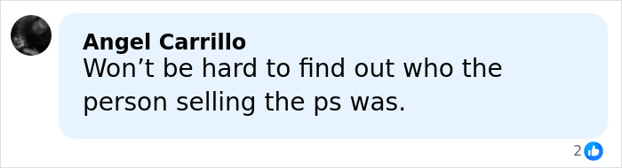 Comment about finding the person selling the PS5 on Facebook Marketplace in a social media post.