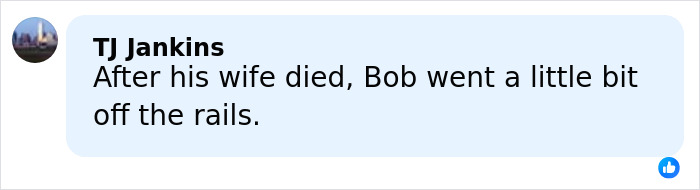 Facebook comment from TJ Jankins about Bob Barker's behavior after his wife's death, related to Price Is Right dark secrets.