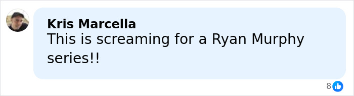 Comment by Kris Marcella expressing excitement for a Ryan Murphy series referencing Price Is Right secrets and host Bob Barker.