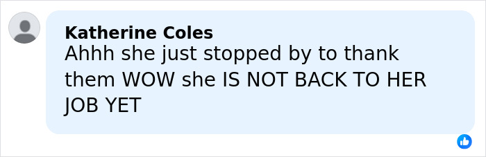 Comment from Katherine Coles expressing doubt about Savannah Guthrie's return amid mom's kidnapping case on Today Show.