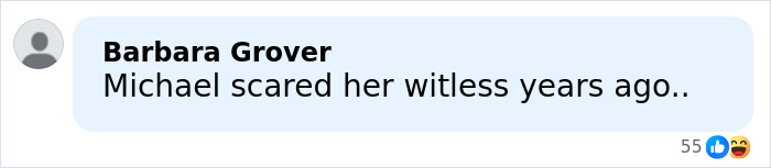 Comment from Barbara Grover discussing Michael scaring her witless years ago, related to White House reaction to Jamie Lee Curtis diversity.