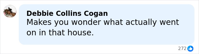 Screenshot of a social media comment questioning events inside a house related to convicted offender Josh Duggar and Joseph's arrest. Screenshot of a social media comment questioning events inside a house related to convicted offender Josh Duggar and Joseph's arrest.