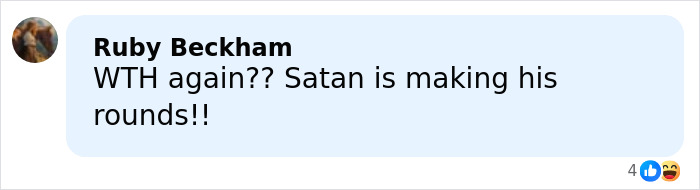 Comment on social media by Ruby Beckham reacting to scandal involving middle school secretary accused of disturbing crimes.