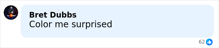 Screenshot of a Facebook comment saying Color me surprised in response to neighbor of Joseph and Kendra Duggar speaking out.