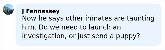 Comment by J Fennessey on a social media post about Bryan Kohberger discussing his college homicides with DMV worker.