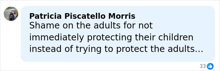 Comment criticizing adults for failing to protect children, related to former Louisiana mayor pool party incident.