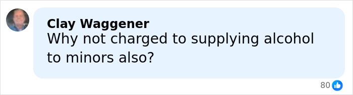 Comment from Clay Waggener questioning charges related to supplying alcohol to minors after former Louisiana mayor&rsquo;s pool party incident.