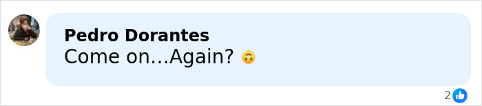 Comment on social media expressing surprise, with a concerned emoji reacting to Tiger Woods' car crash news.