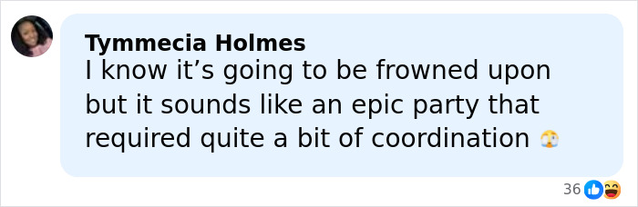 Screenshot of a social media comment about an epic party after 800 teens take over $4.8M Airbnb event.