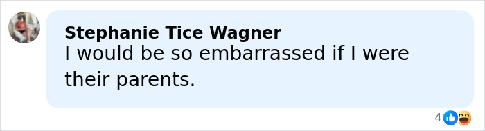 Comment from Stephanie Tice Wagner expressing embarrassment over 800 teens taking over Airbnb for insane party.