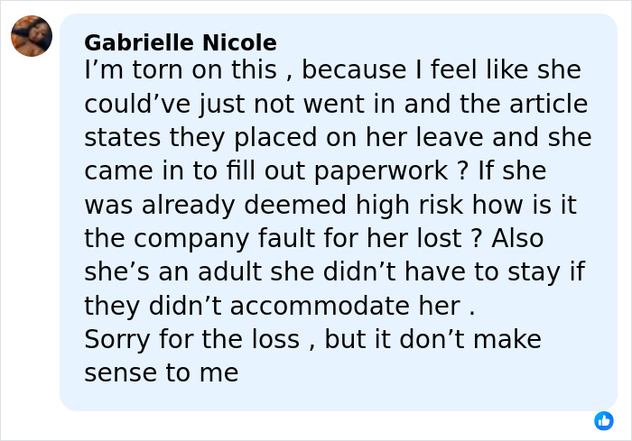 Mom sharing her story about denied work-from-home request and the $20M damages awarded after baby's passing. Mom sharing her story about denied work-from-home request and the $20M damages awarded after baby's passing.