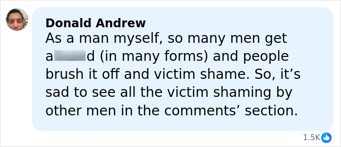 Comment from Donald Andrew discussing victim shaming and personal experiences related to underwater incident claims in water polo. Comment from Donald Andrew discussing victim shaming and personal experiences related to underwater incident claims in water polo.
