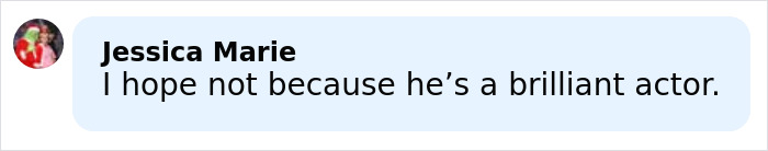 Comment from Jessica Marie expressing hope Barry Keoghan continues acting despite backlash from Sabrina Carpenter fans over his looks Comment from Jessica Marie expressing hope Barry Keoghan continues acting despite backlash from Sabrina Carpenter fans over his looks