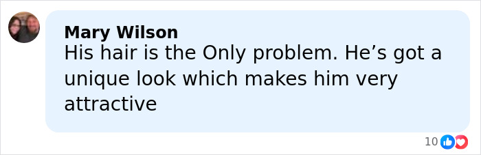 Comment by Mary Wilson discussing Barry Keoghan's unique look amid acting career backlash from Sabrina Carpenter fans. Comment by Mary Wilson discussing Barry Keoghan's unique look amid acting career backlash from Sabrina Carpenter fans.