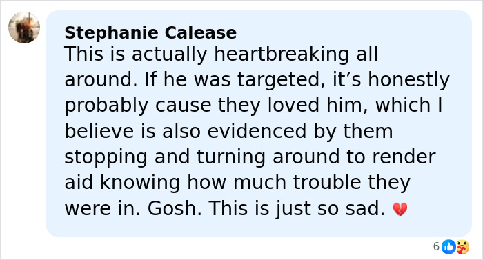 User comment expressing heartbreak over teacher’s death after prank, highlighting emotional impact and teens involved.