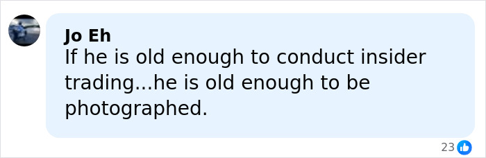 Comment about age and photographing Barron Trump related to photo leak controversy.