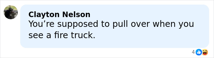Comment by Clayton Nelson saying pull over when seeing a fire truck, related to chilling air traffic control audio after Air Canada crash. Comment by Clayton Nelson saying pull over when seeing a fire truck, related to chilling air traffic control audio after Air Canada crash.