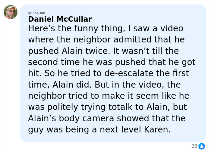 Alan Ritchson responding to neighbor conflict, discussing details of wild fight and body camera footage evidence.