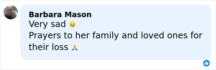 Comment by Barbara Mason expressing sadness and prayers for the nurse&rsquo;s family after her slaying news.