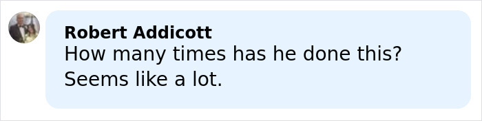 Comment from Robert Addicott questioning how many times Tiger Woods has crashed his car, implying it has happened multiple times.