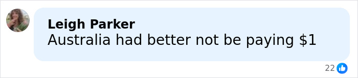 Comment by Leigh Parker saying Australia had better not be paying $1, related to petition against Prince Harry and Meghan Markle trip.