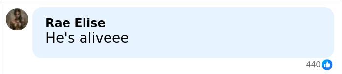 Comment on social media showing "He's aliveee," relating to Epstein prison guard googling his name before his passing.