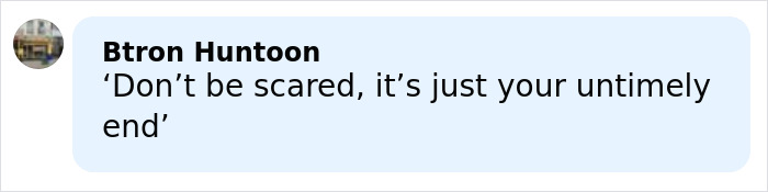 Screenshot of a social media comment discussing a man fatally pushing a mom down a slide, warning her not to be scared.