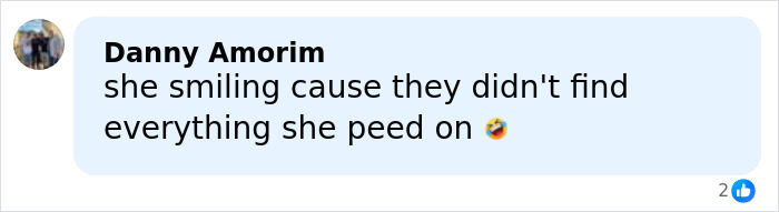 Comment about Florida woman’s viral mugshot, mentioning her filming disturbing acts in Airbnbs with a laughing emoji. Comment about Florida woman’s viral mugshot, mentioning her filming disturbing acts in Airbnbs with a laughing emoji.